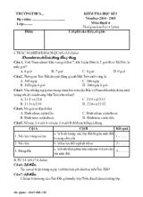 Kiểm tra học kì i năm học 2014 - 2015 môn địa lí 6 thời gian làm bài 45 phút